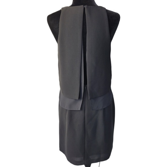 Club Monaco black sleeveless layered mini dress with open back size 4 - Picture 12 of 14